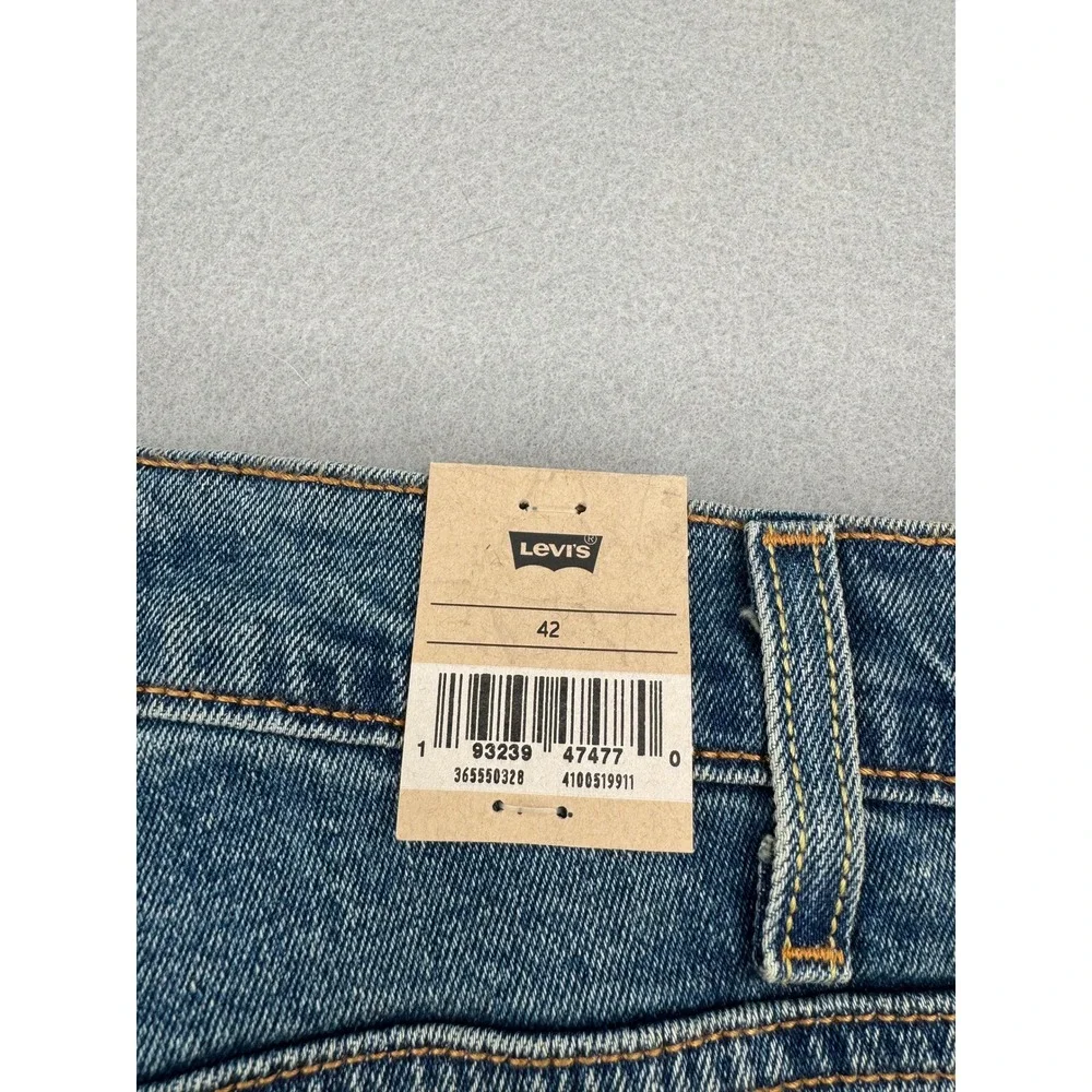 NWT Levis 511 Slim Shorts Mens 42 Blue Denim Cut Off Raw Hem Stretch Streetwear